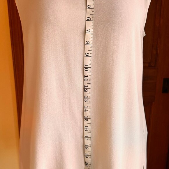 Eileen Fisher Silk Georgette Crepe Bateau Neck Sleeveless Tunic, Bone, SZ M, NWT - Picture 8 of 16